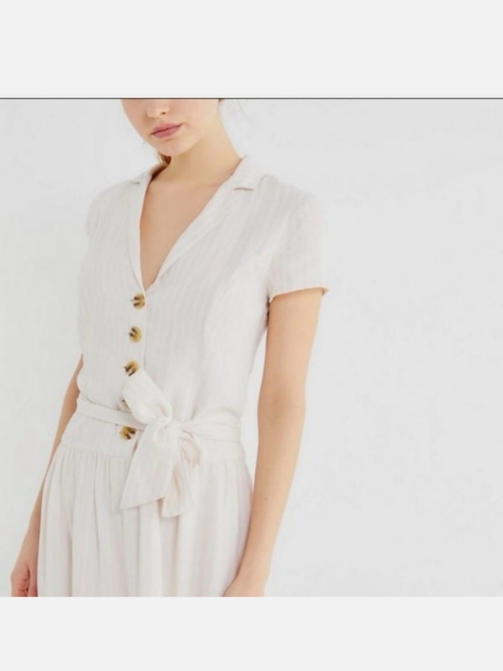 Urban Outfitters Natalie Linen Blend Dress Small